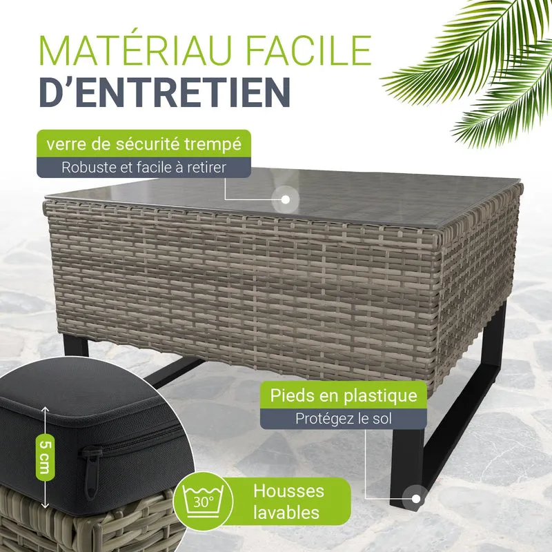 Gartenlounge für 4 Personen Santorini