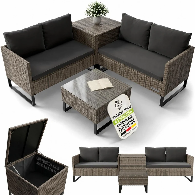 Gartenlounge für 4 Personen Santorini