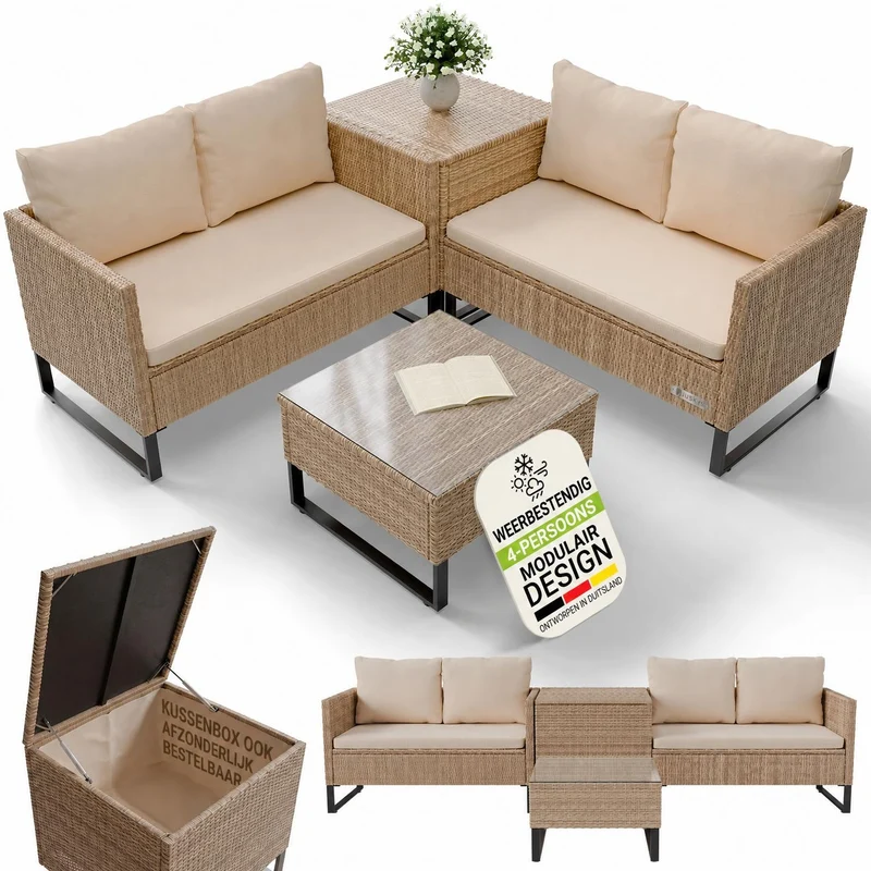 Gartenlounge für 4 Personen Santorini