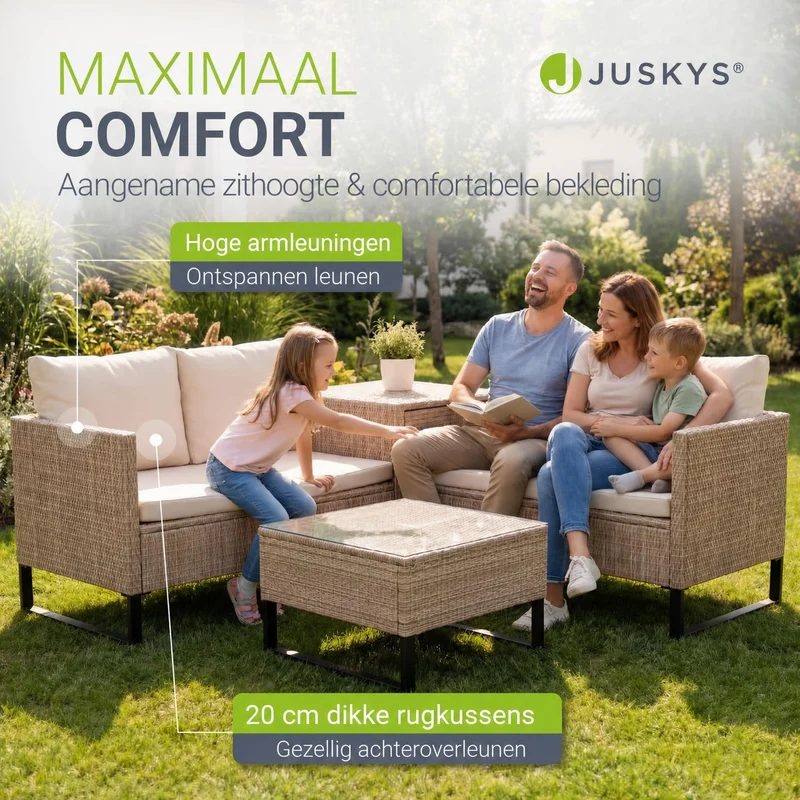 Gartenlounge für 4 Personen Santorini
