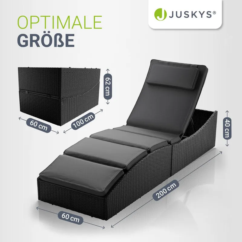 Faltbare Polyrattan Sonnenliege Lamia