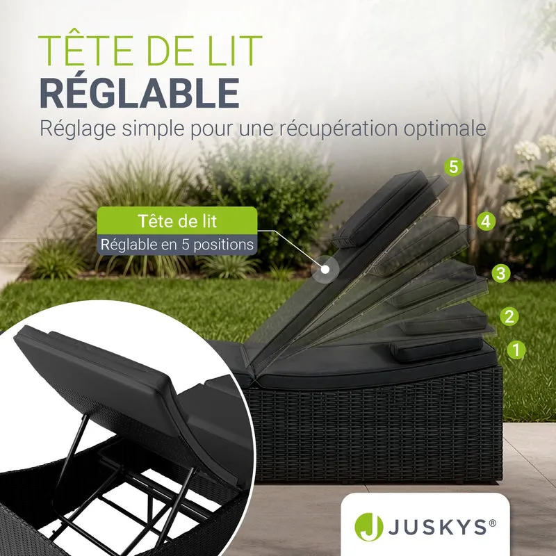 Faltbare Polyrattan Sonnenliege Lamia