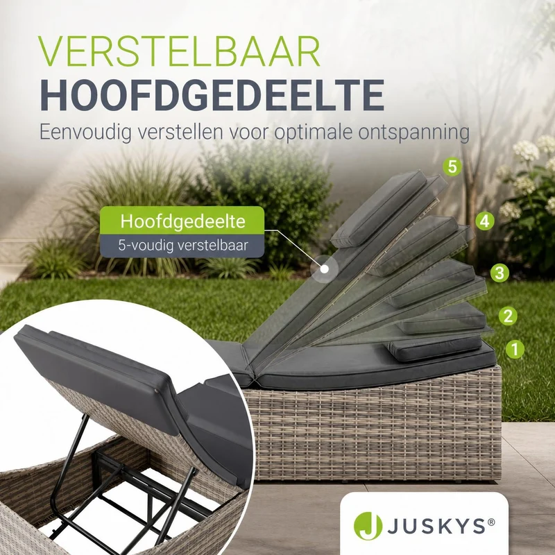 Faltbare Polyrattan Sonnenliege Lamia