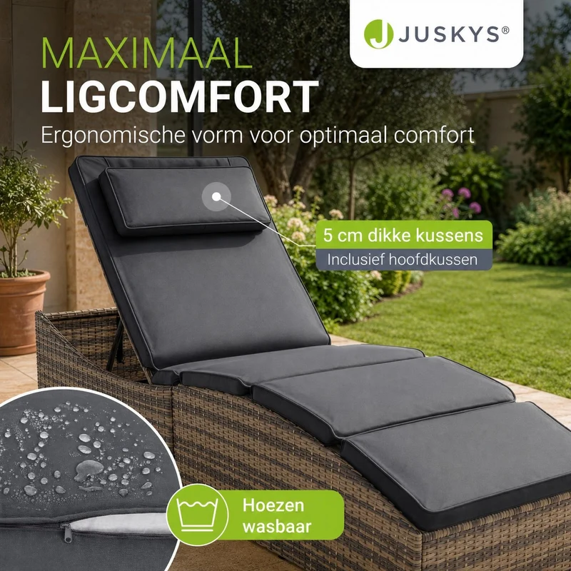 Faltbare Polyrattan Sonnenliege Lamia