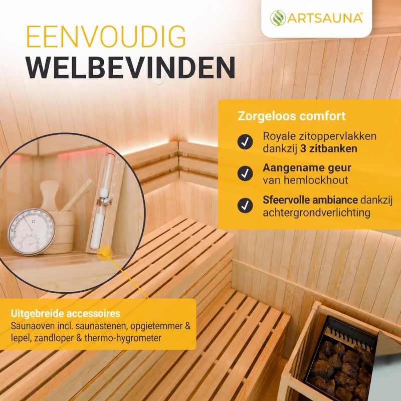 Indoor Sauna Espoo 150 Premium