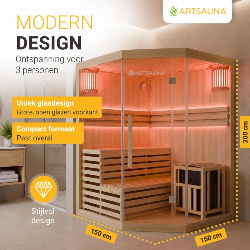 Indoor Sauna Espoo 150 Premium