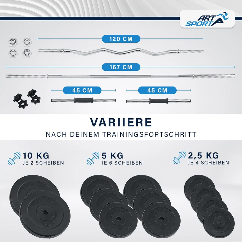 3in1 Hantelset 60kg