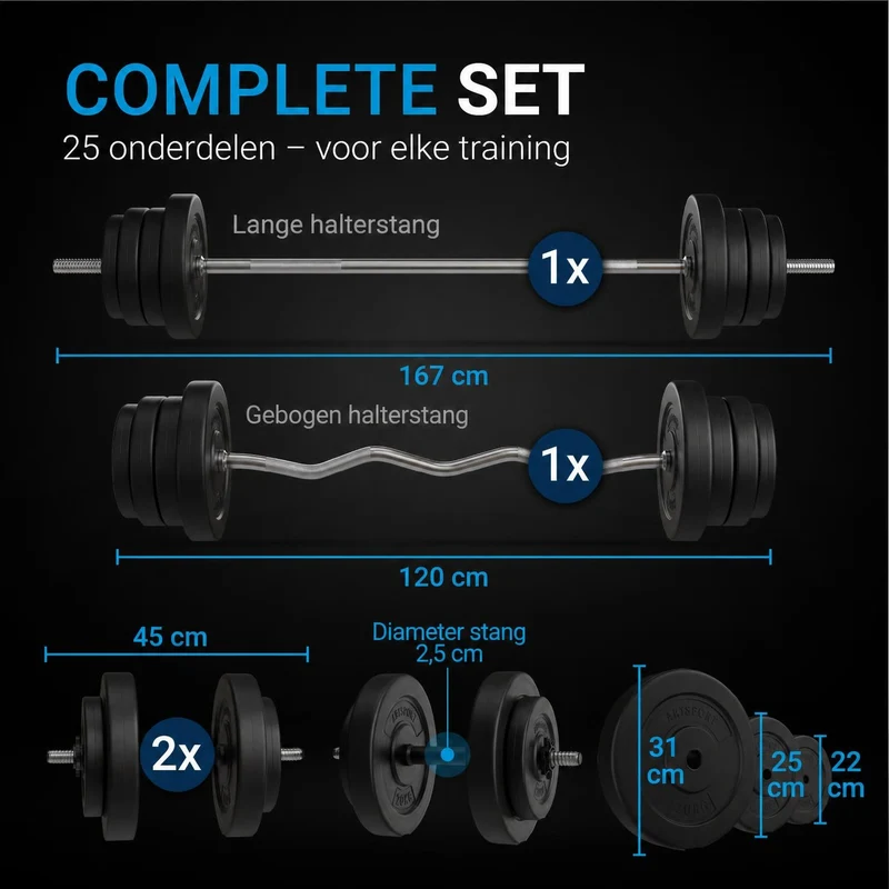 3in1 Hantelset 60kg