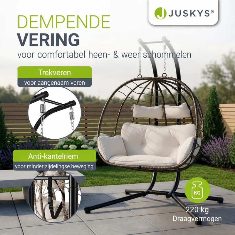 Polyrattan Doppelhängesessel Aria