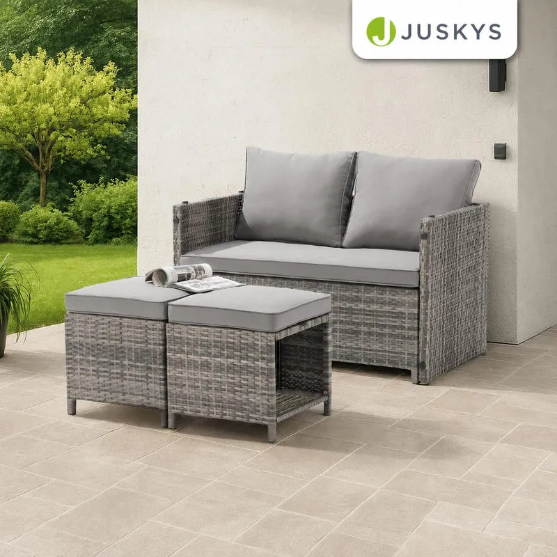 2in1 Polyrattan Gartenmöbel Jamaika