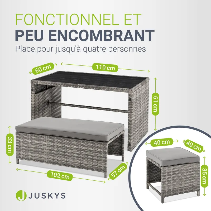 2in1 Polyrattan Gartenmöbel Jamaika