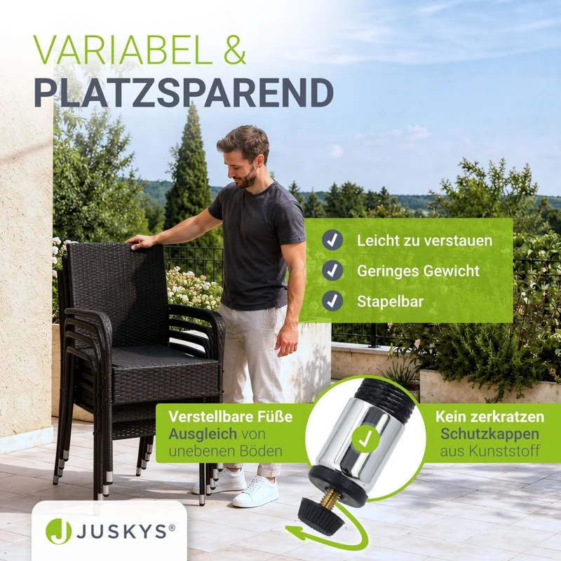 Polyrattan Gartenstühle Yoro