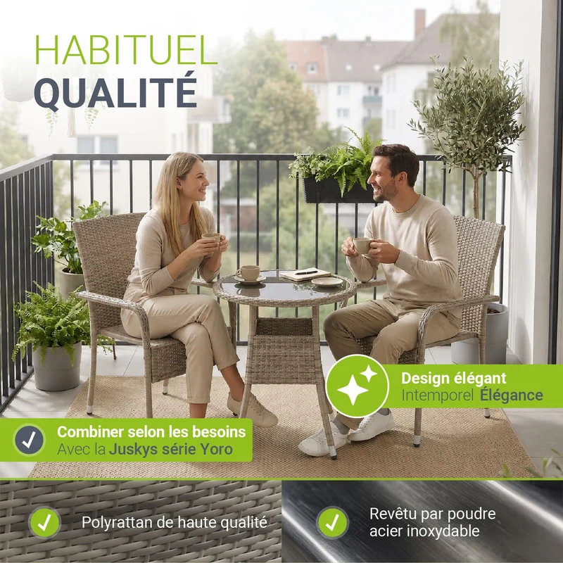 Polyrattan Gartenstühle Yoro