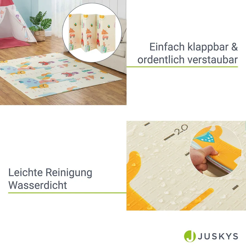 Spielmatte 180 x 200 cm mit diversen Tiermotiven