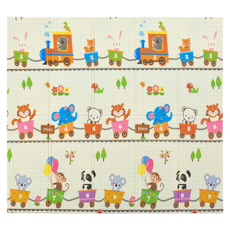 Spielmatte 180 x 200 cm mit diversen Tiermotiven