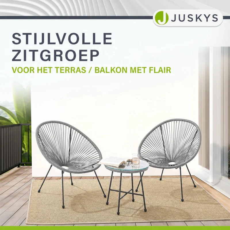 Balkonmöbel Set Ostana 3-teilig