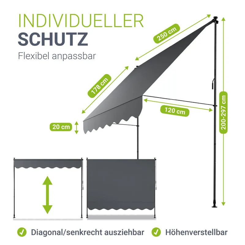 Klemmmarkise Kapstadt mit Handkurbel
