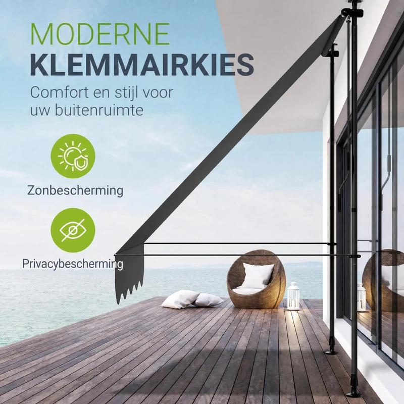 Klemmmarkise Kapstadt mit Handkurbel