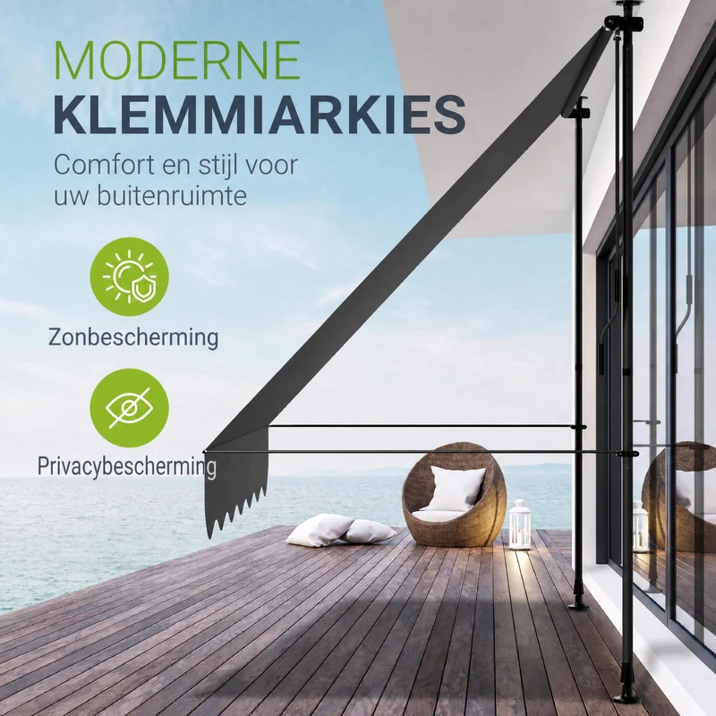 Klemmmarkise Kapstadt mit Handkurbel