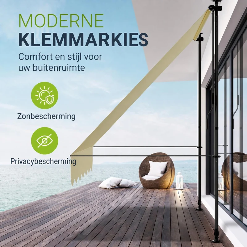 Klemmmarkise Kapstadt mit Handkurbel