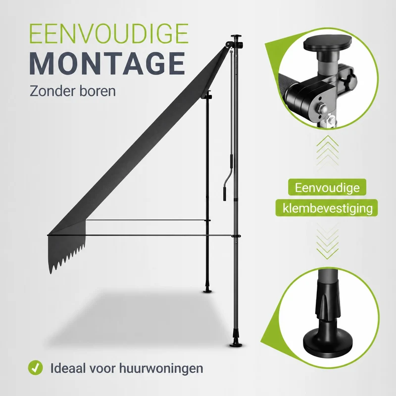 Klemmmarkise Kapstadt mit Handkurbel