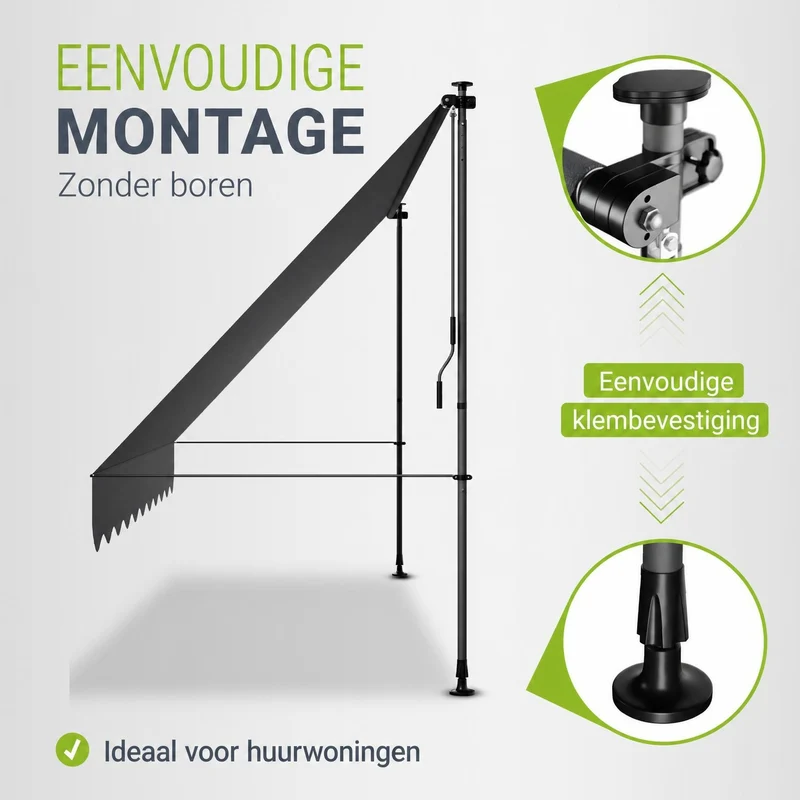 Klemmmarkise Kapstadt mit Handkurbel