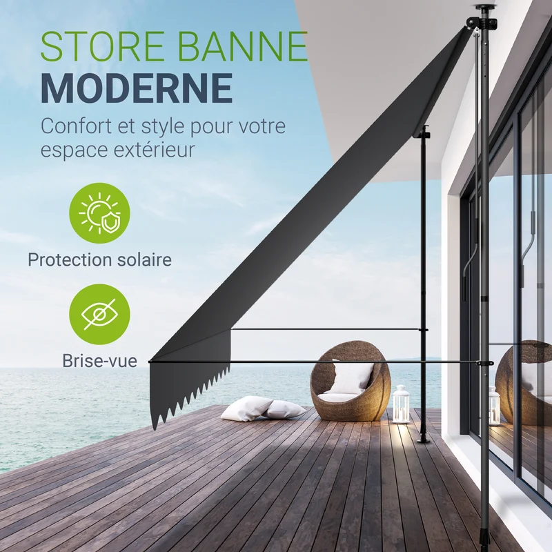 Klemmmarkise Kapstadt mit Handkurbel