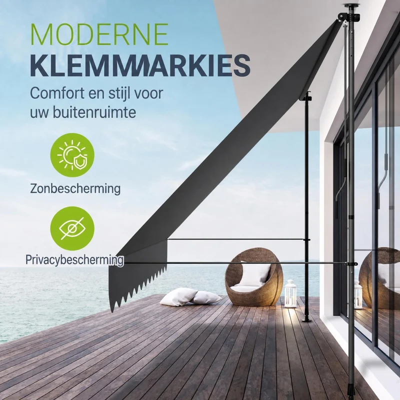 Klemmmarkise Kapstadt mit Handkurbel