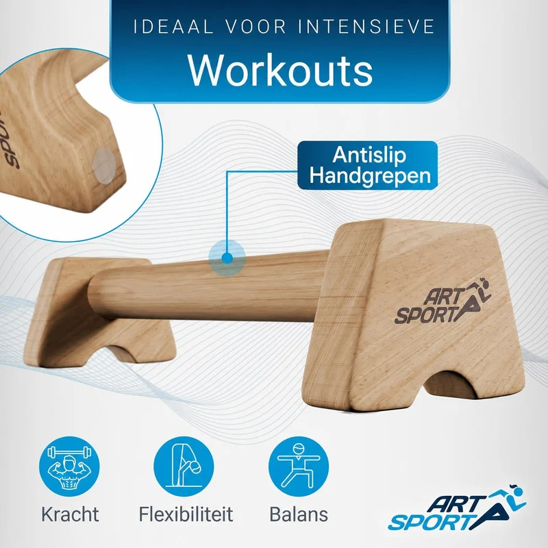 Liegestützgriffe aus Holz