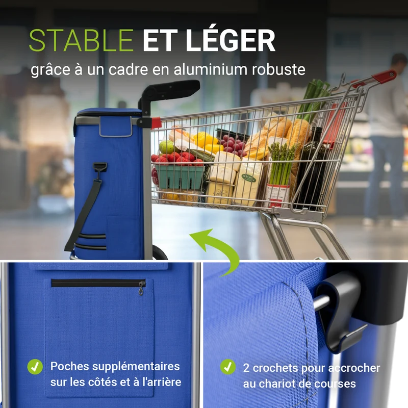 3in1 Einkaufstrolley - 56 L Kapazität
