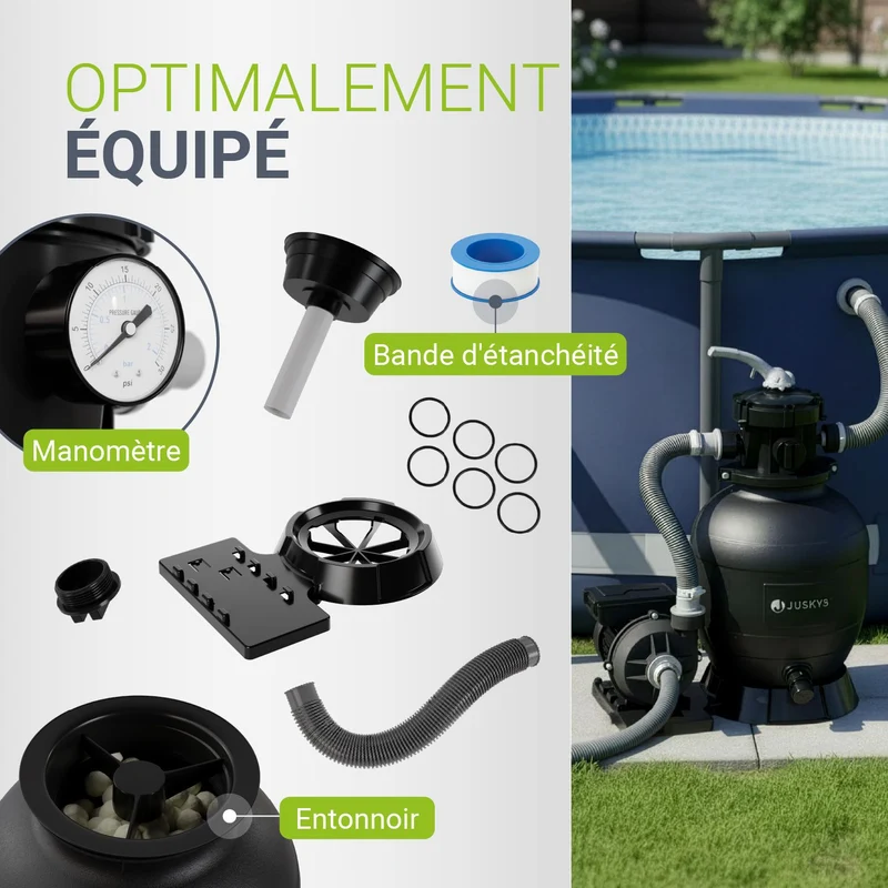Sandfilteranlage für Pools bis 47m³