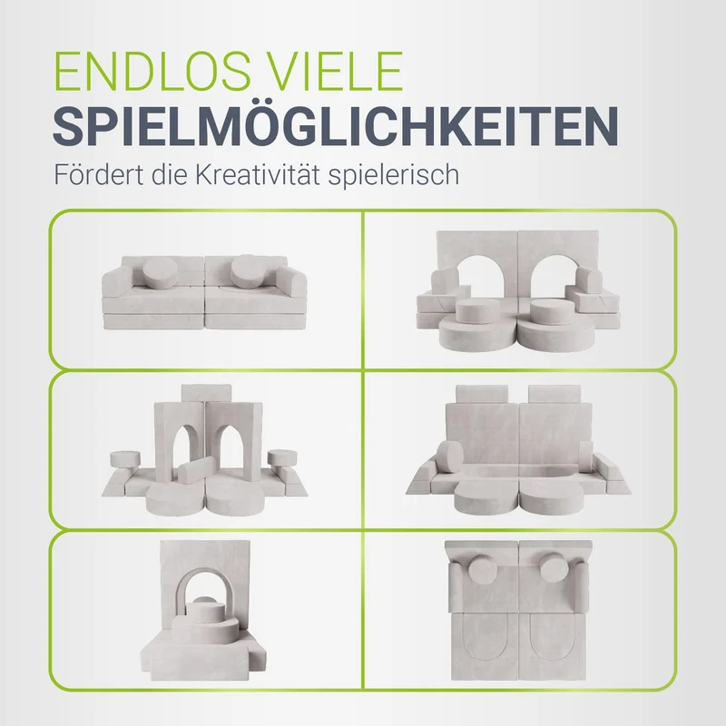 Kindersofa Kayo mit Cord Bezug & Kissen
