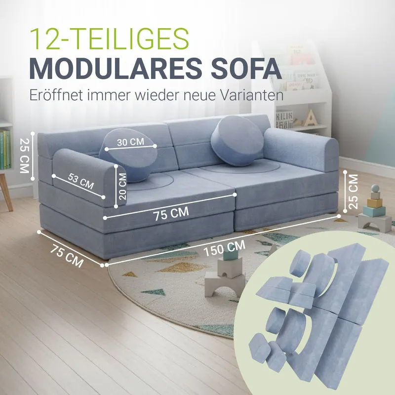 Kindersofa Kayo mit Cord Bezug & Kissen