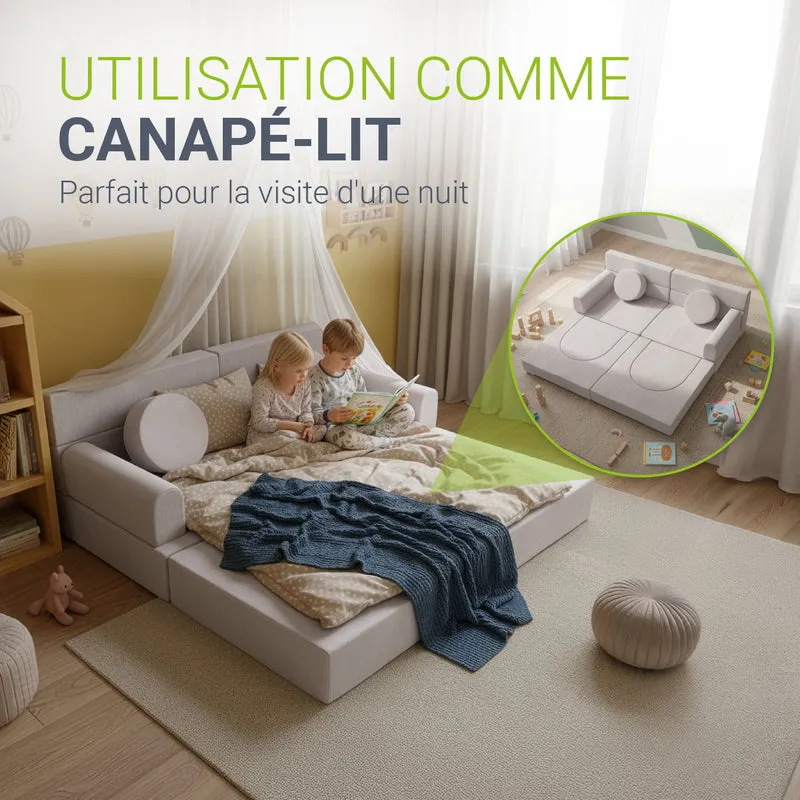 Kindersofa Kayo mit Cord Bezug & Kissen