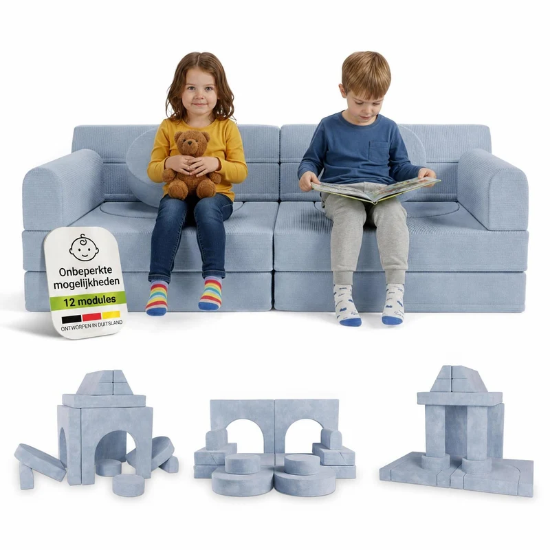 Kindersofa Kayo mit Cord Bezug & Kissen