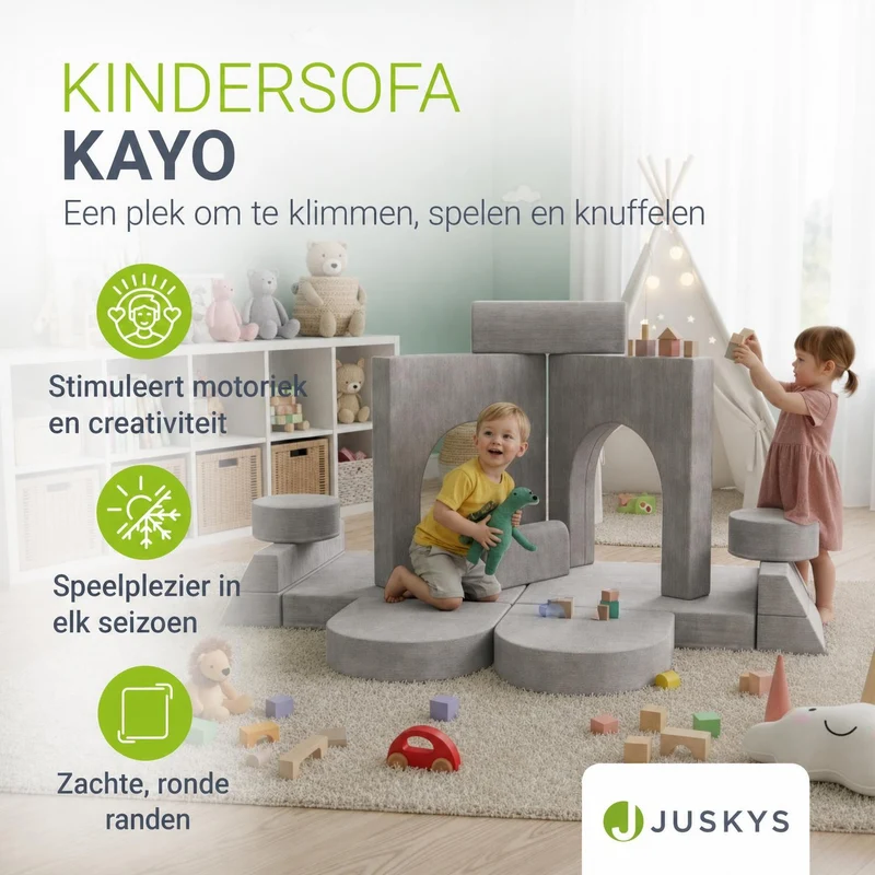 Kindersofa Kayo mit Cord Bezug & Kissen