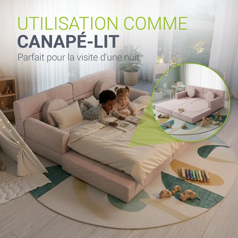 Kindersofa Kayo mit Cord Bezug & Kissen