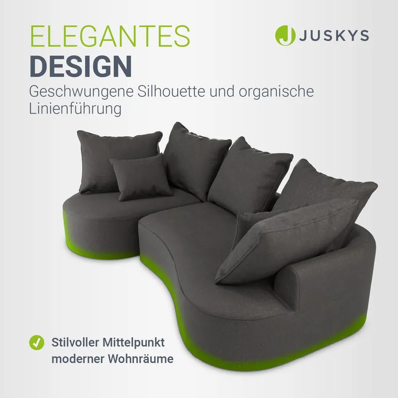 Sofa Tirano mit Ottomane & Dekokissen
