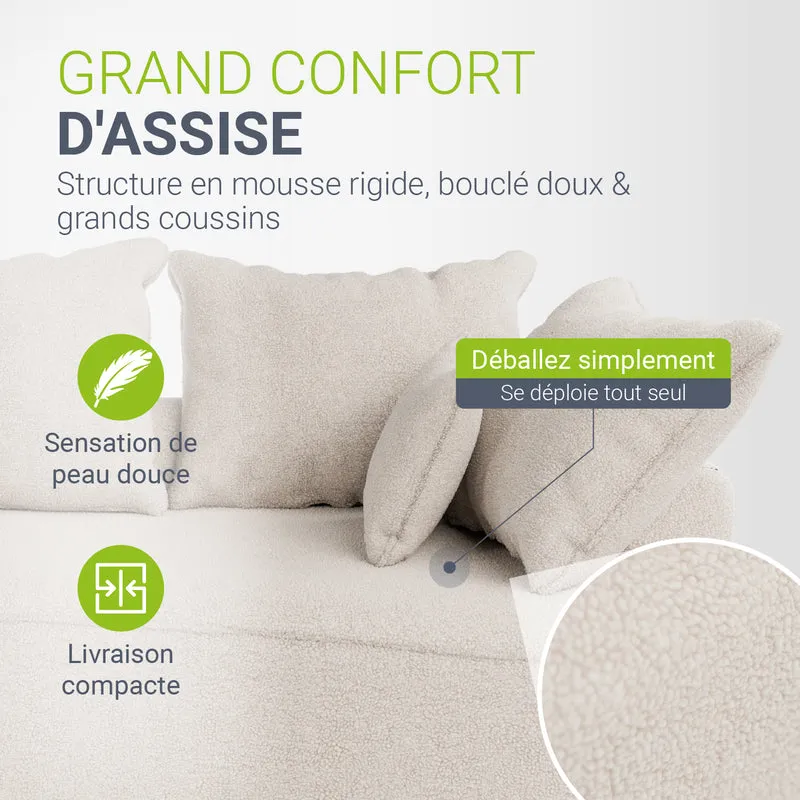 Sofa Tirano mit Ottomane & Dekokissen