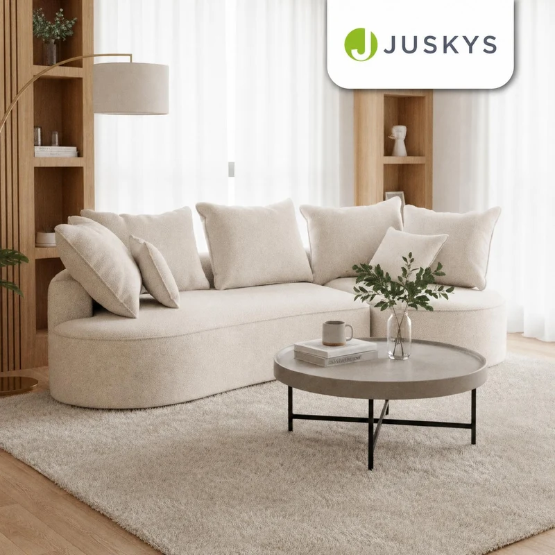 Sofa Tirano mit Ottomane & Dekokissen