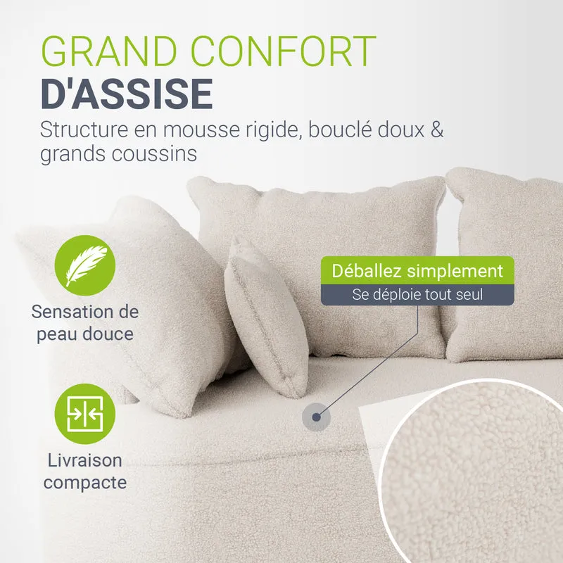 Sofa Tirano mit Ottomane & Dekokissen