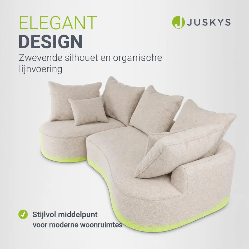 Sofa Tirano mit Ottomane & Dekokissen
