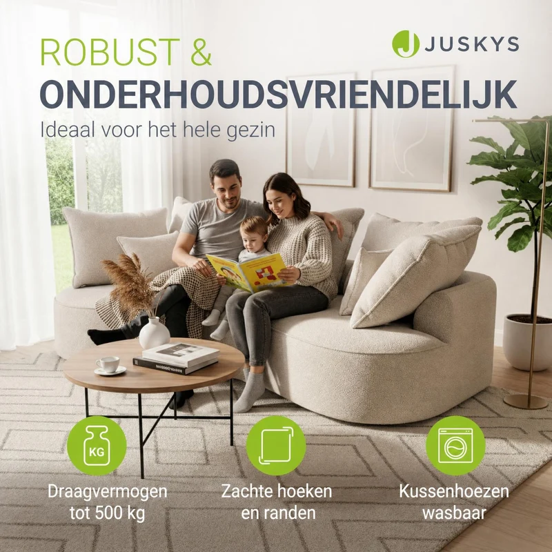 Sofa Tirano mit Ottomane & Dekokissen