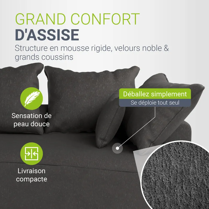 Sofa Tirano mit Ottomane & Dekokissen