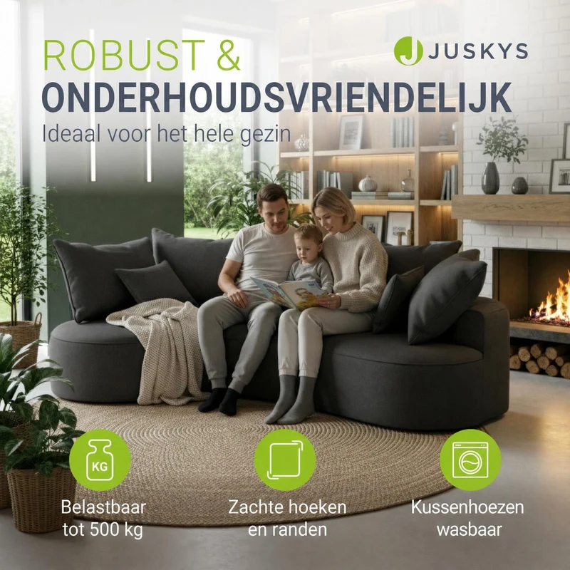 Sofa Tirano mit Ottomane & Dekokissen