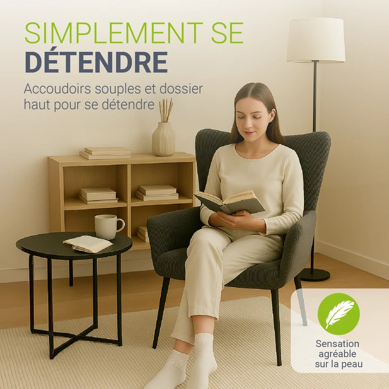Ohrensessel mit optionalem Hocker Odense
