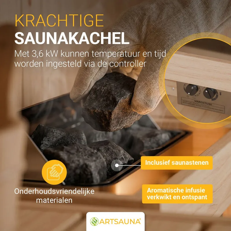 Fasssauna quadratisch Nolvik