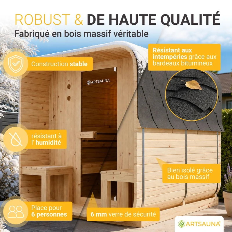 Fasssauna quadratisch Nolvik