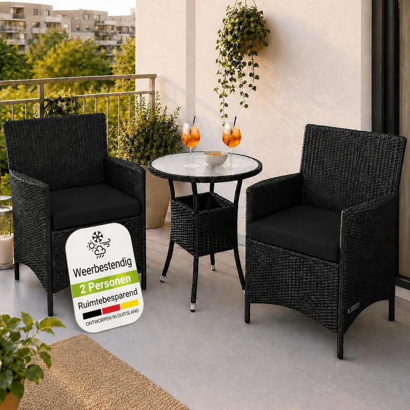 Polyrattan Balkon Set Bayamo