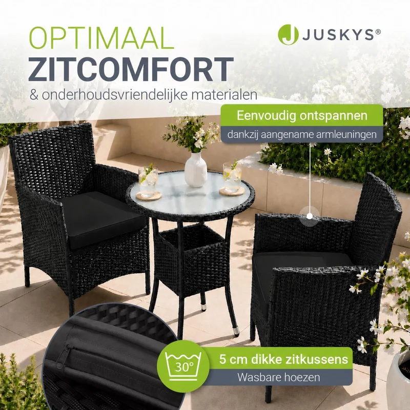 Polyrattan Balkon Set Bayamo